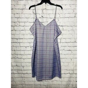 Vibe Women's Dress Sleeveless V-Neck Blue Size 3X